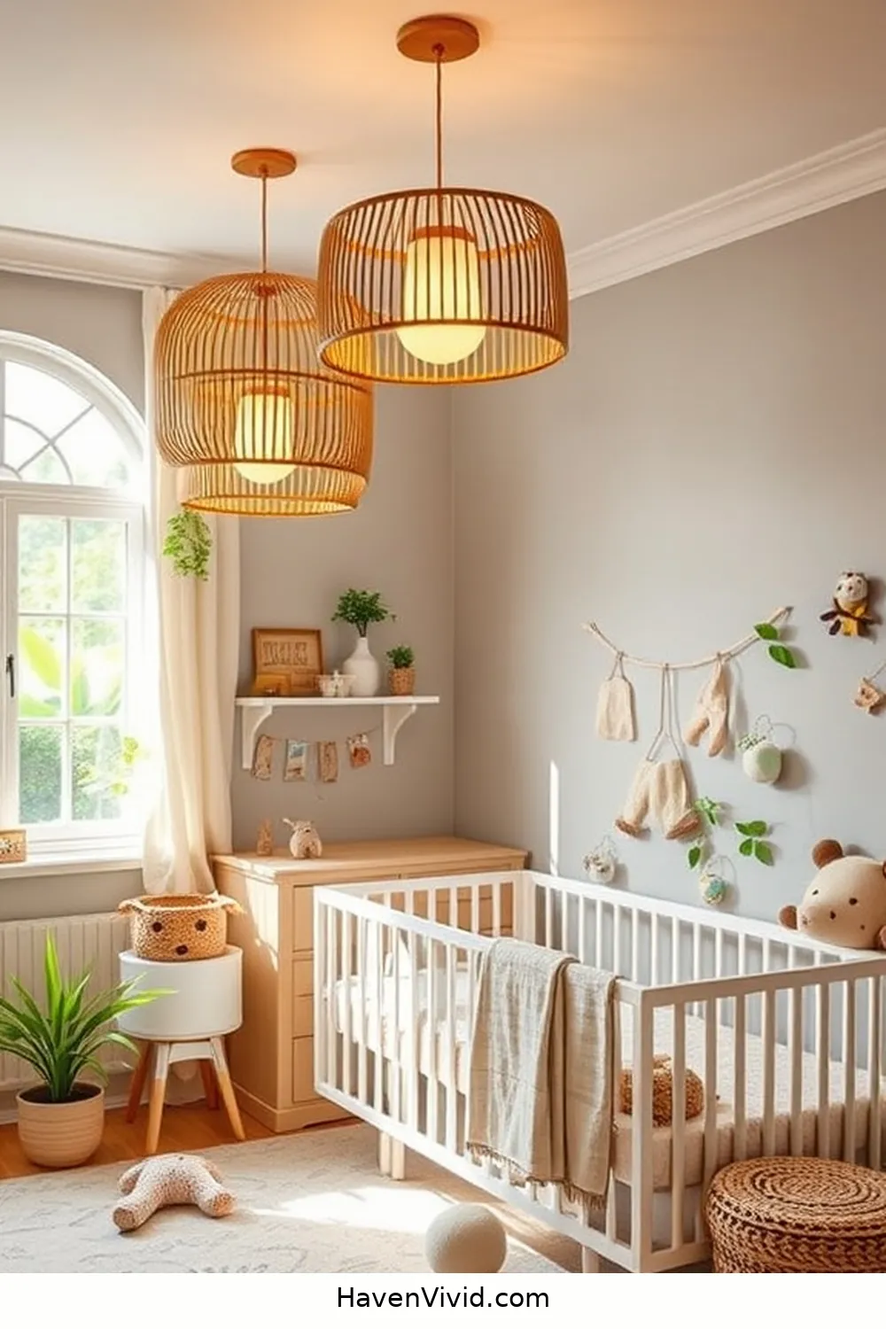 12 Creative Ways to Use Bamboo in Artistic Nursery Spaces 10 Bamboo Lighting Fixtures: Illuminating the Nursery With Style for 12 Creative Ways to Use Bamboo in Artistic Nursery Spaces