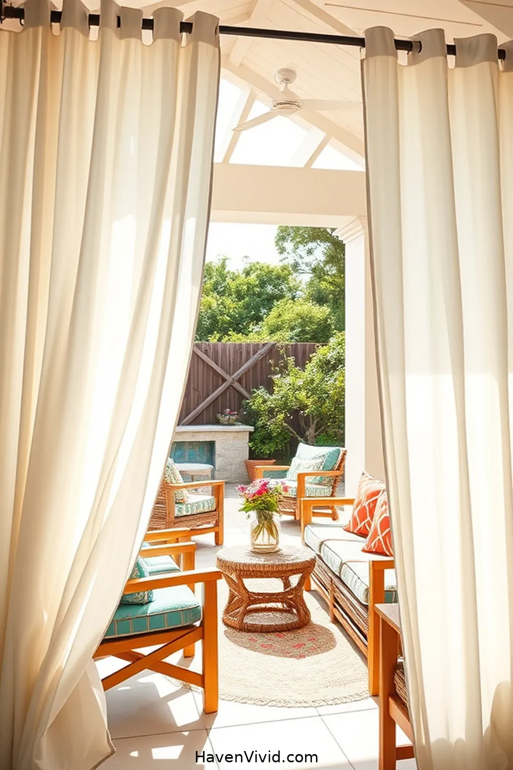 12 Essentials for Coastal Living on Your Outdoor Patio Using Natural Fibers 13 Cotton Outdoor Curtains for 12 Essentials for Coastal Living on Your Outdoor Patio Using Natural Fibers