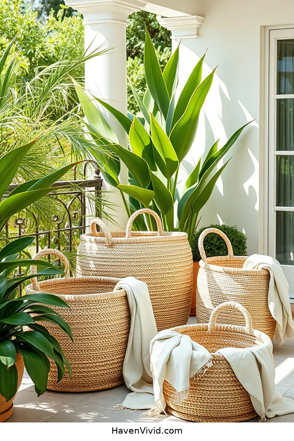 12 Essentials for Coastal Living on Your Outdoor Patio Using Natural Fibers 5 Seagrass Baskets for 12 Essentials for Coastal Living on Your Outdoor Patio Using Natural Fibers
