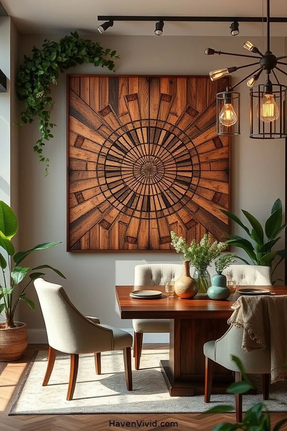 12 Ways to Create Eco-Friendly Living in Your Dining Room Using Reclaimed Materials 9 Reclaimed Wood Wall Art for 12 Ways to Create Eco-Friendly Living in Your Dining Room Using Reclaimed Materials