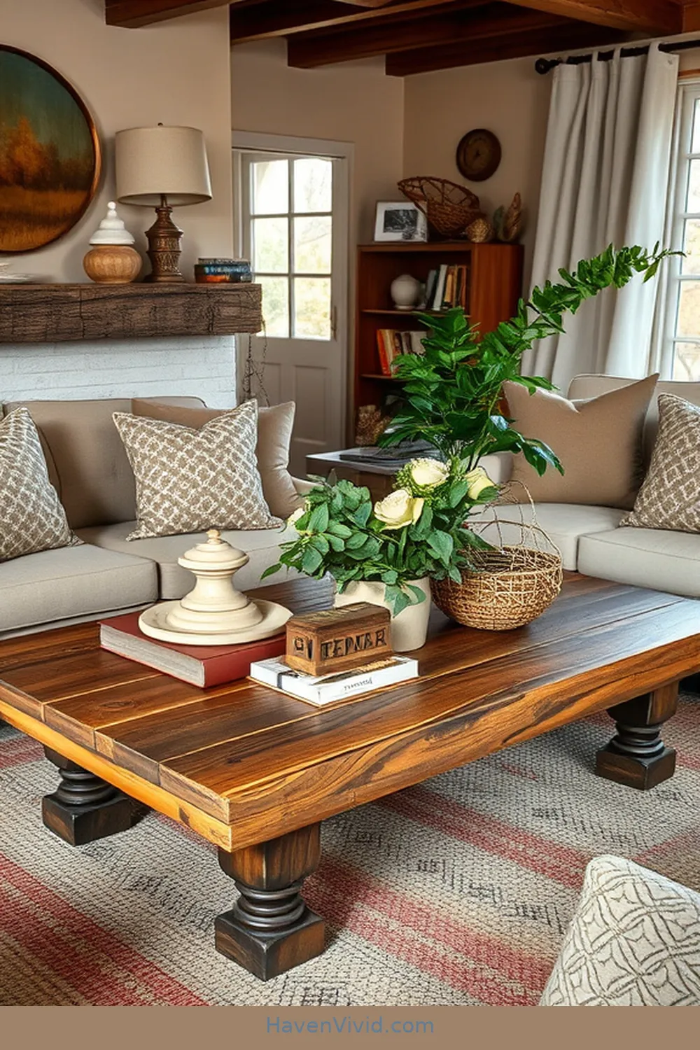 12 Ways to Create Farmhouse Charm in a Living Room Using Recycled Wood 2 Reclaimed Wood Coffee Table for 12 Ways to Create Farmhouse Charm in a Living Room Using Recycled Wood