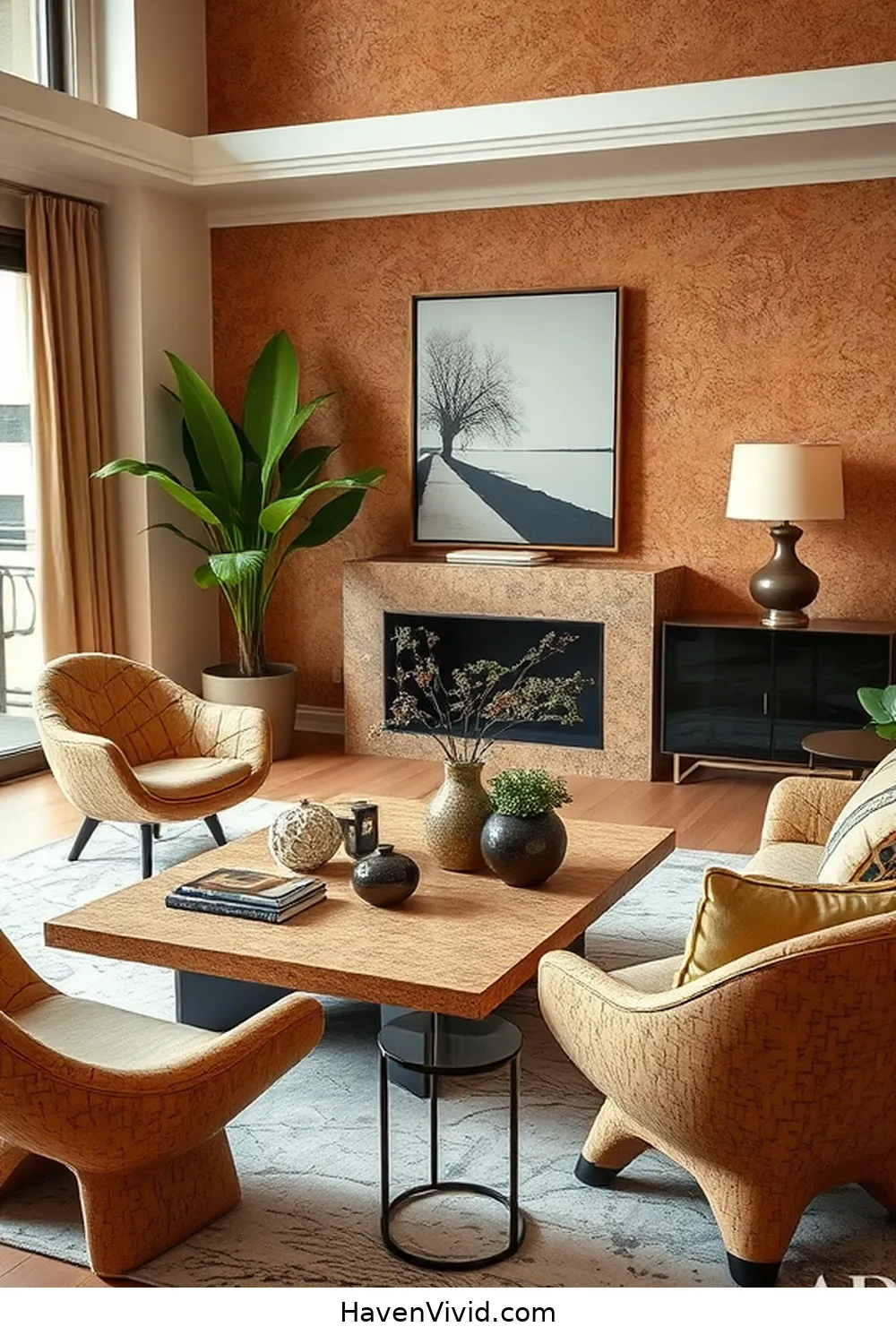 Chic Cork Furniture for 12 Ways to Create a Glamorous Lifestyle in Your Living Room Using Cork Decor