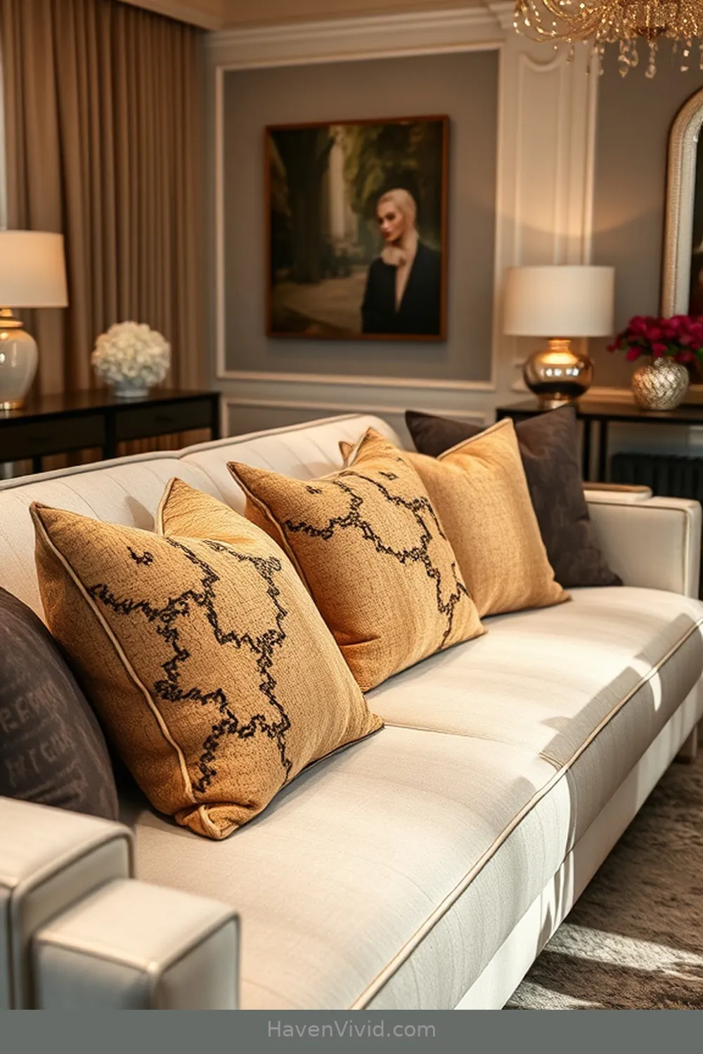 Modern Cork Accent Pillows for 12 Ways to Create a Glamorous Lifestyle in Your Living Room Using Cork Decor