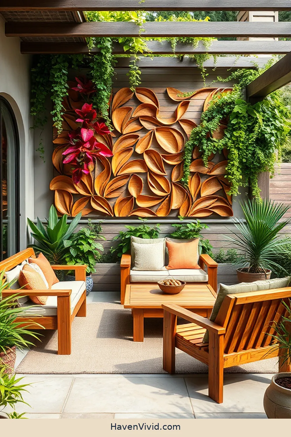 12 Ways to Create a Glamorous Outdoor Patio Using Recycled Wood 5 Creative Wood Wall Art for 12 Ways to Create a Glamorous Outdoor Patio Using Recycled Wood