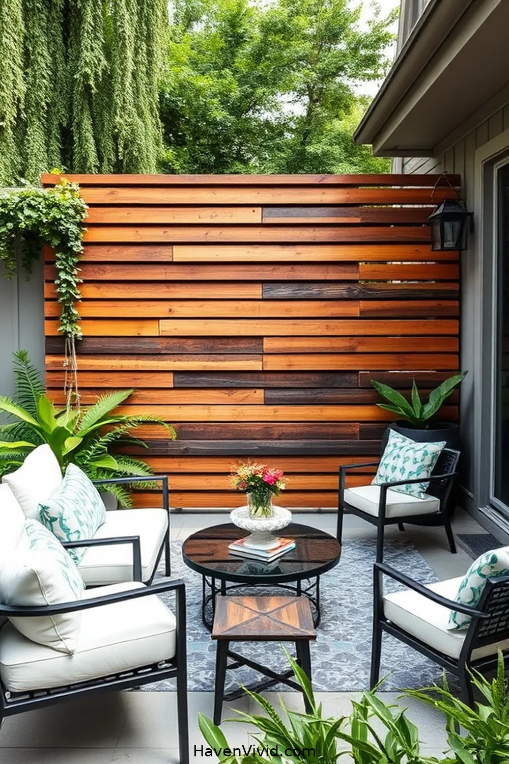 12 Ways to Create a Glamorous Outdoor Patio Using Recycled Wood 4 Stylish Wood Privacy Screens for 12 Ways to Create a Glamorous Outdoor Patio Using Recycled Wood