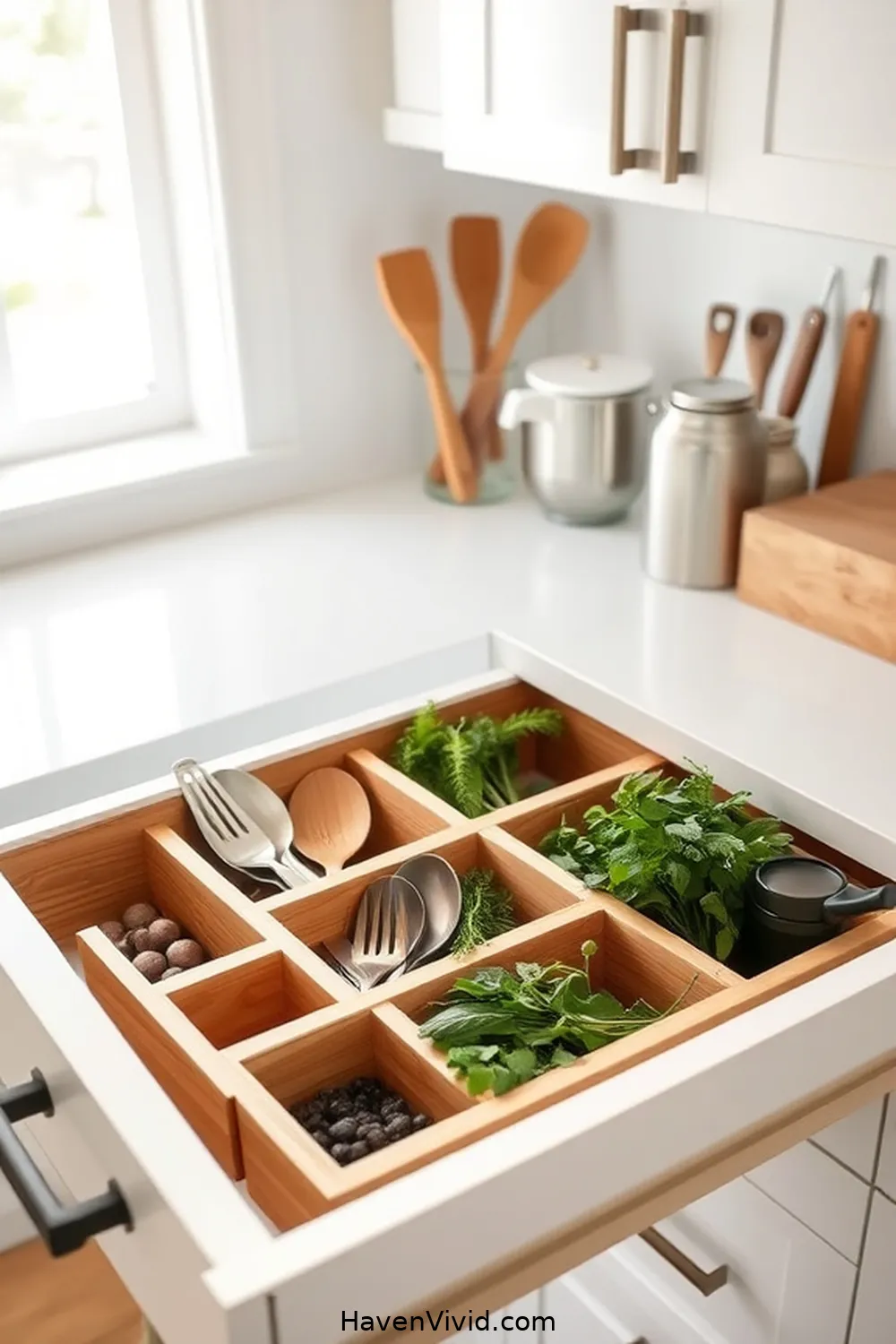 12 Ways to Embrace Minimalist Lifestyle in Your Kitchen Using Recycled Wood 12 Custom Wooden Drawer Dividers for 12 Ways to Embrace Minimalist Lifestyle in Your Kitchen Using Recycled Wood