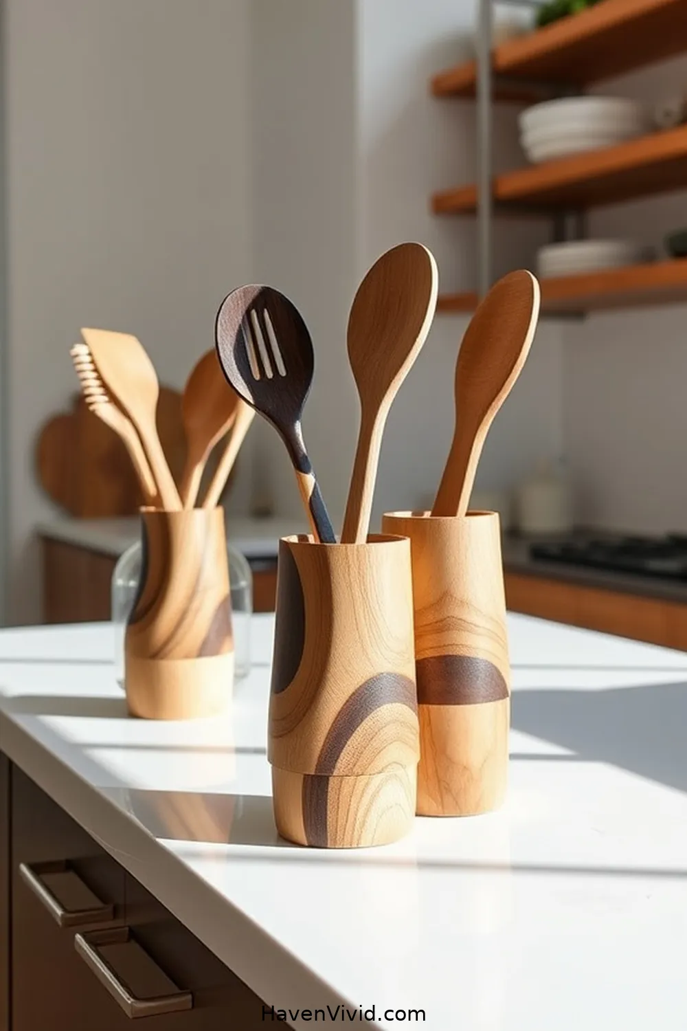 12 Ways to Embrace Minimalist Lifestyle in Your Kitchen Using Recycled Wood 7 DIY Wooden Utensil Holders for 12 Ways to Embrace Minimalist Lifestyle in Your Kitchen Using Recycled Wood