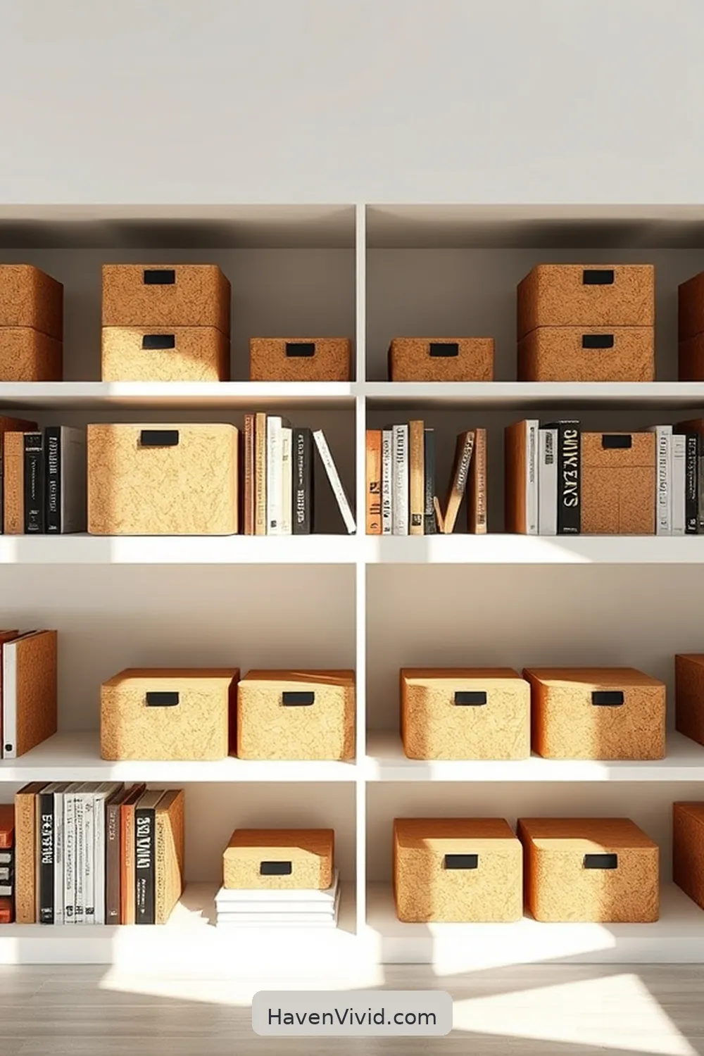 12 Ways to Embrace Minimalist Lifestyle in Your Library Using Cork Design 7 Incorporate Cork Boxes for Efficient Storage for 12 Ways to Embrace Minimalist Lifestyle in Your Library Using Cork Design
