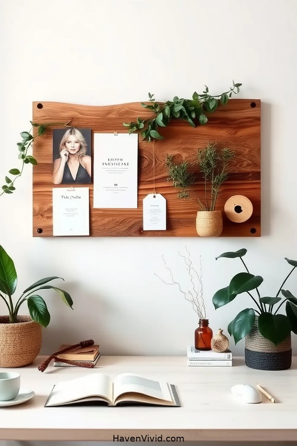 Craft a Minimalist Inspiration Board for 12 Ways to Embrace a Minimalist Lifestyle in Your Home Office Using Reclaimed Materials