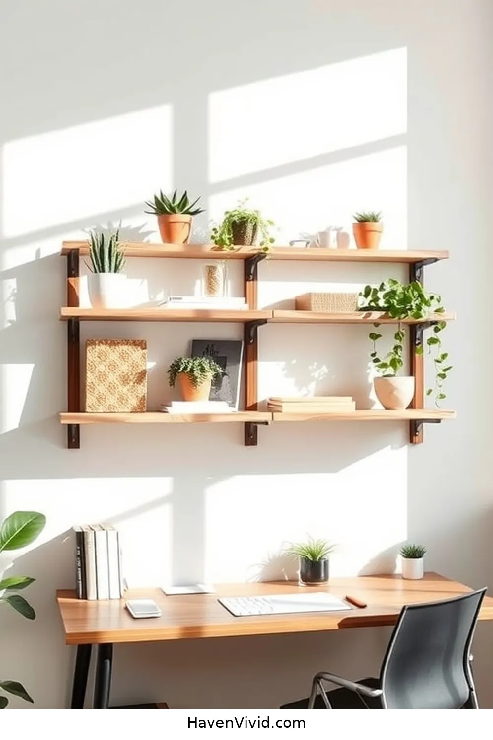 Incorporate Upcycled Shelving for 12 Ways to Embrace a Minimalist Lifestyle in Your Home Office Using Reclaimed Materials