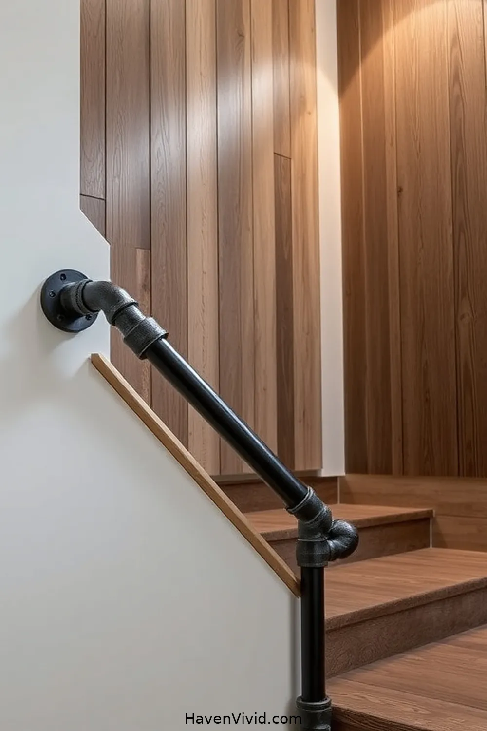 12 Ways to Embrace a Minimalist Lifestyle in the Hallway Using Reclaimed Materials 10 Industrial Pipe Handrail for 12 Ways to Embrace a Minimalist Lifestyle in the Hallway Using Reclaimed Materials