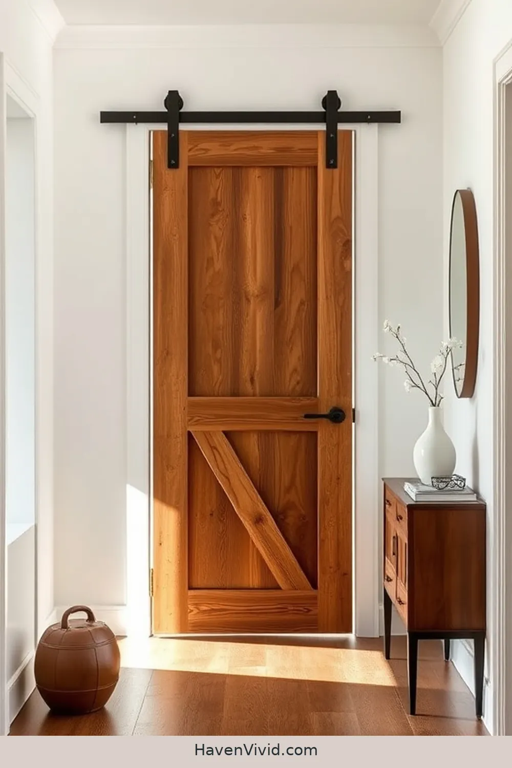 12 Ways to Embrace a Minimalist Lifestyle in the Hallway Using Reclaimed Materials 6 Reclaimed Barn Door as a Divider for 12 Ways to Embrace a Minimalist Lifestyle in the Hallway Using Reclaimed Materials