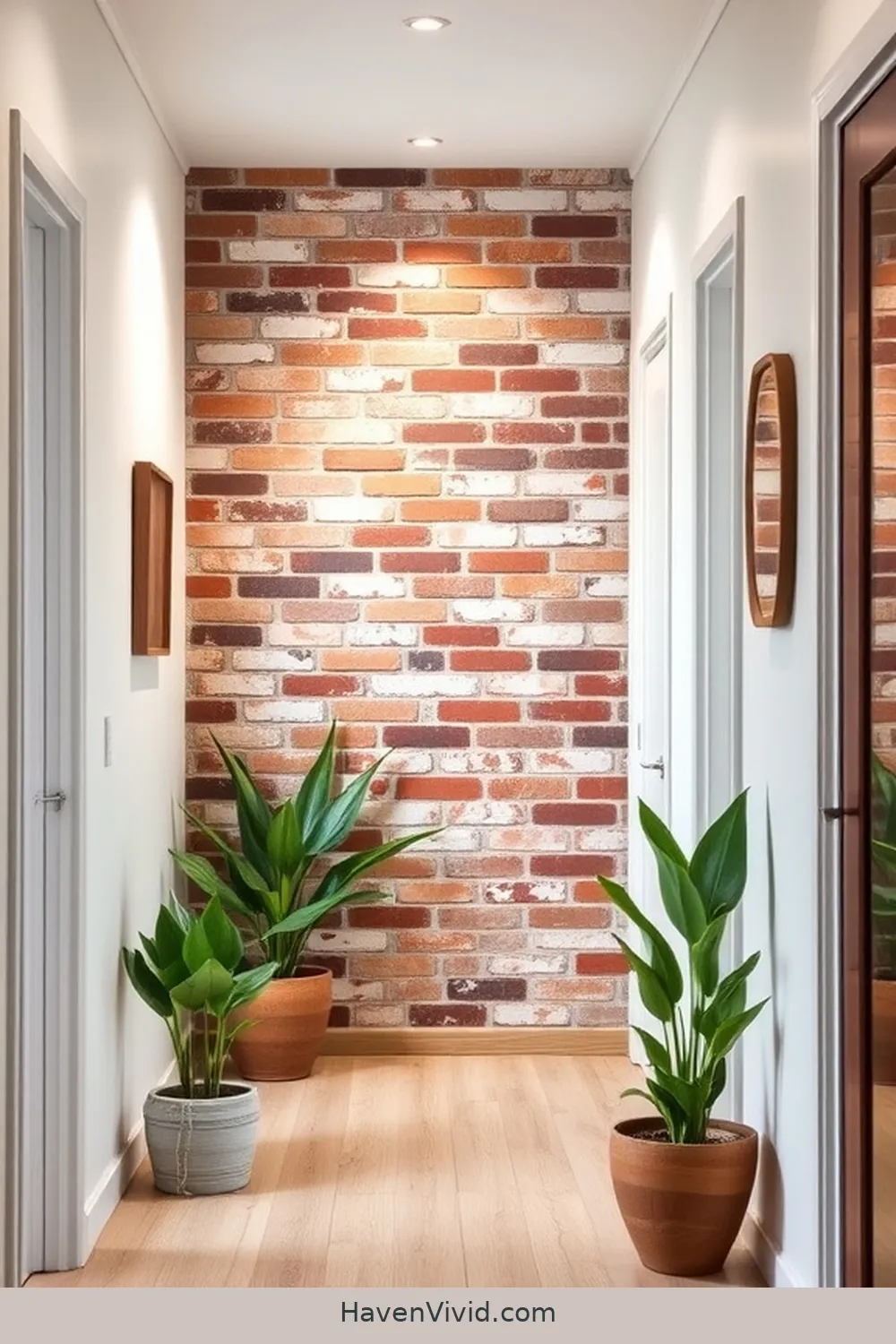 12 Ways to Embrace a Minimalist Lifestyle in the Hallway Using Reclaimed Materials 12 Reclaimed Brick Accent Wall for 12 Ways to Embrace a Minimalist Lifestyle in the Hallway Using Reclaimed Materials