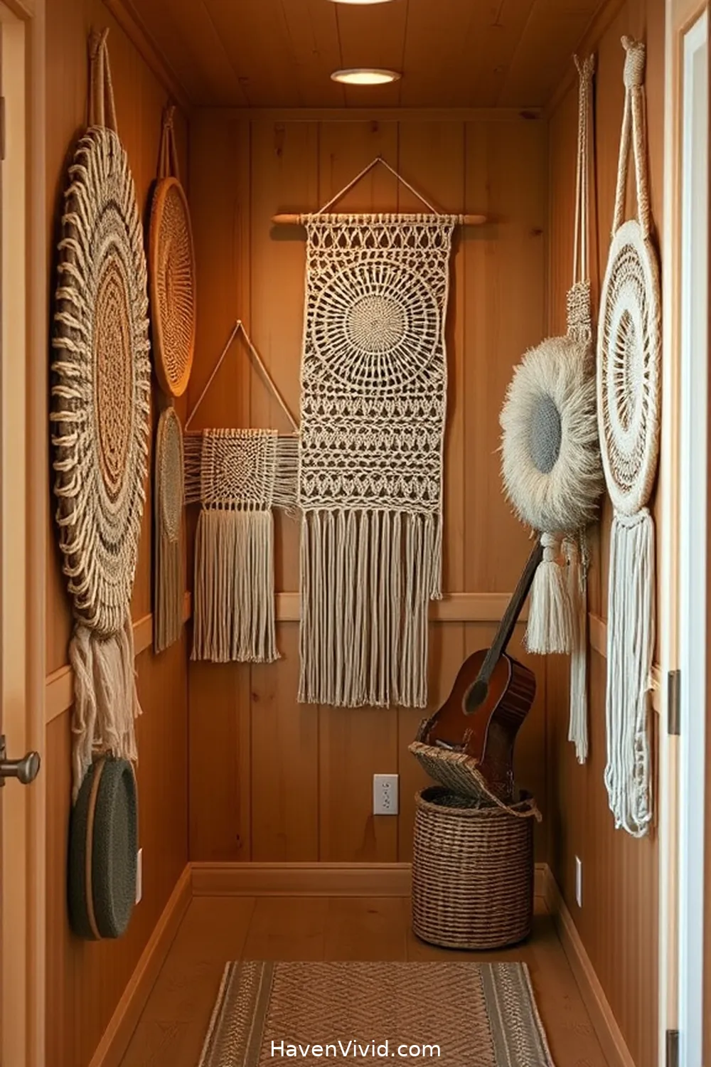12 Ways to Enhance Farmhouse Living in Your Hallway Using Natural Fibers 4 Use Natural Fiber Wall Hangings for 12 Ways to Enhance Farmhouse Living in Your Hallway Using Natural Fibers