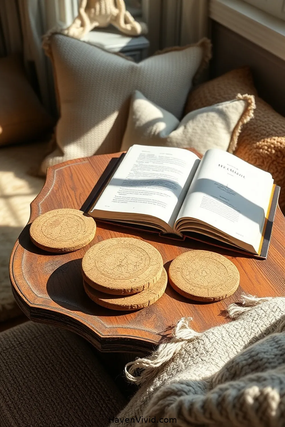 12 Ways to Use Cork for Farmhouse Living in Your Library 3 Stylish Cork Coasters for Your Reading Nook for 12 Ways to Use Cork for Farmhouse Living in Your Library