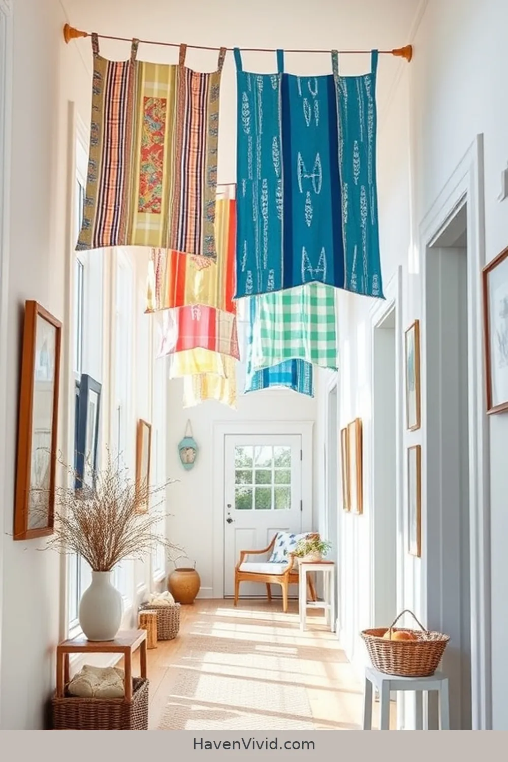 13 Creative Ways for Coastal Living in Your Hallway Using Upcycled Fabric 3 Upcycled Fabric Banners to Brighten Your Hallway for 13 Creative Ways for Coastal Living in Your Hallway Using Upcycled Fabric