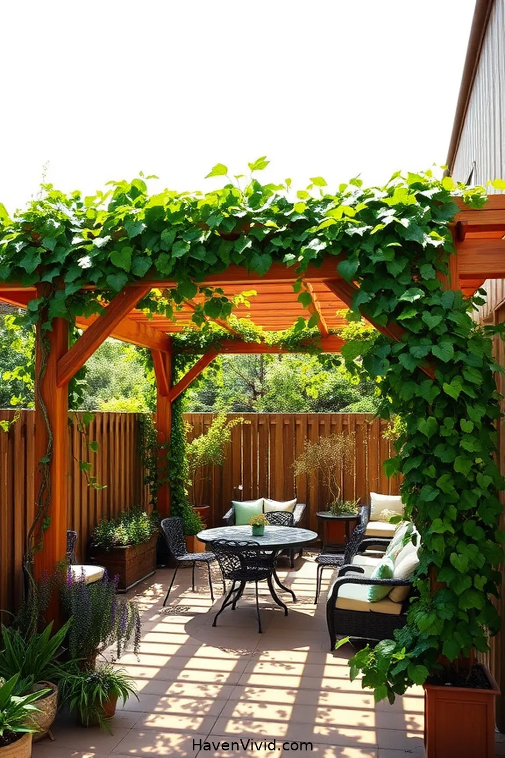 13 Creative Ways for Eco-Friendly Outdoor Living Using Recycled Wood Patios 5 Construct a Stylish Wooden Pergola for Shade for 13 Creative Ways for Eco-Friendly Outdoor Living Using Recycled Wood Patios