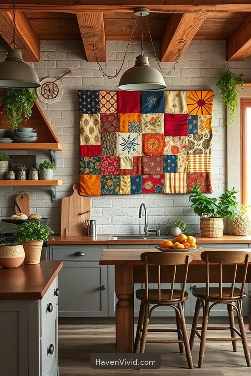 13 Creative Ways for Farmhouse Living in Your Kitchen Using Upcycled Fabric 10 Creative Fabric Wall Art for 13 Creative Ways for Farmhouse Living in Your Kitchen Using Upcycled Fabric