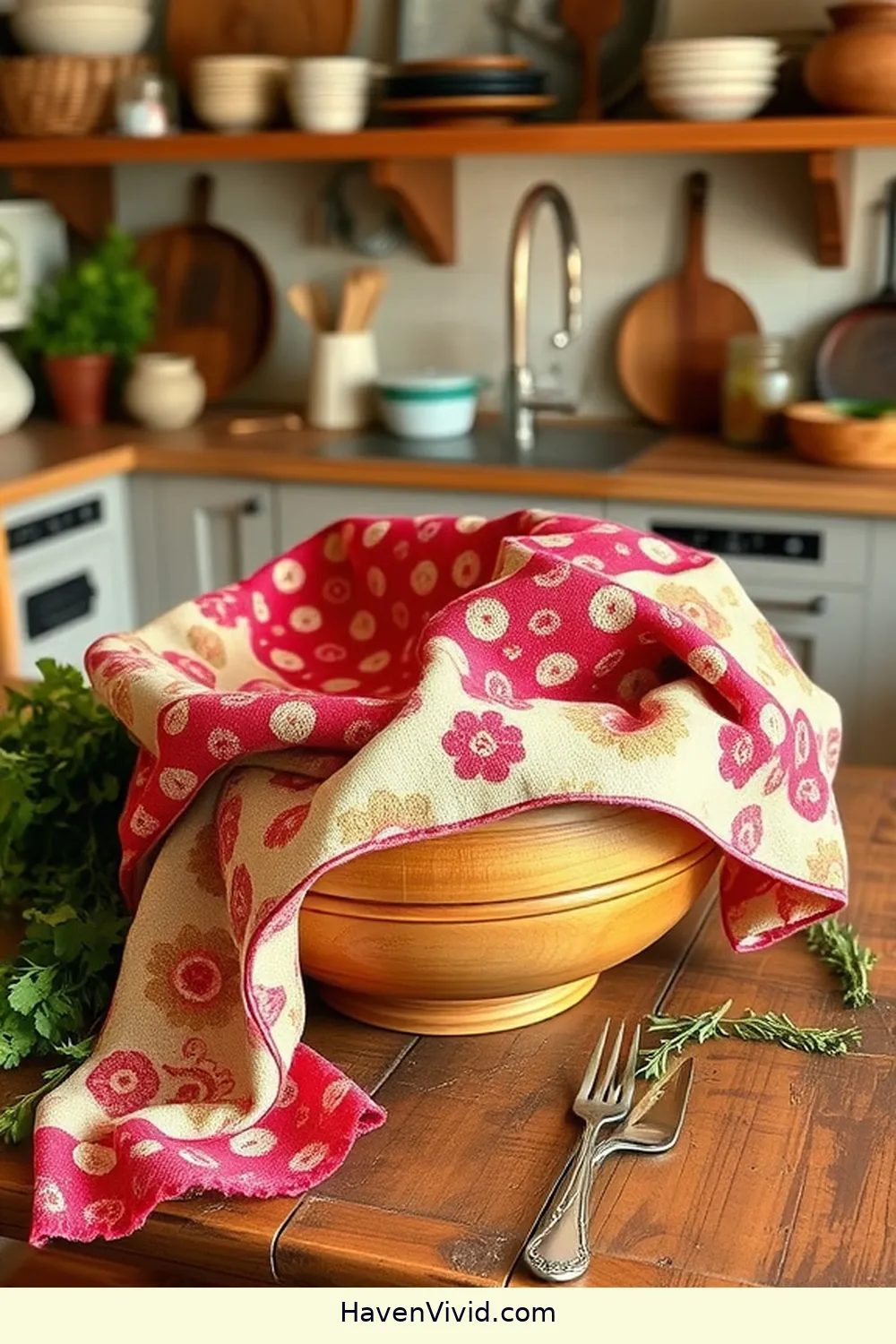 13 Creative Ways for Farmhouse Living in Your Kitchen Using Upcycled Fabric 12 Fabric Bowl Covers for 13 Creative Ways for Farmhouse Living in Your Kitchen Using Upcycled Fabric