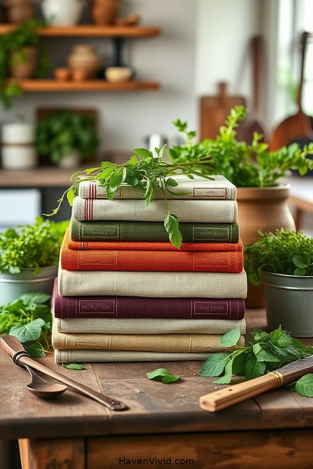 13 Creative Ways for Farmhouse Living in Your Kitchen Using Upcycled Fabric 5 Quaint Fabric-Bound Cookbooks for 13 Creative Ways for Farmhouse Living in Your Kitchen Using Upcycled Fabric