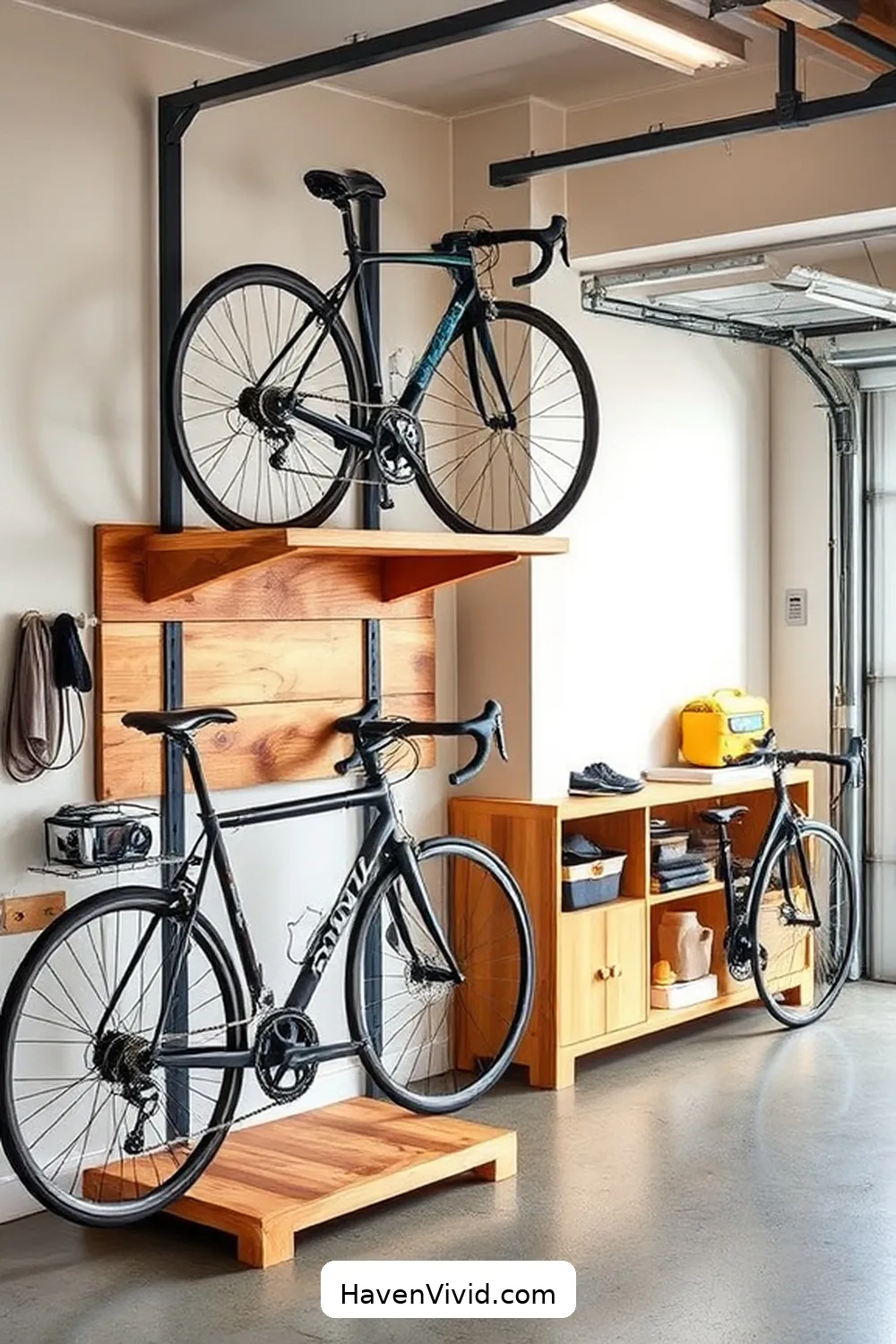 13 Inspiring Ways for Urban Living in Your Garage Using Recycled Wood 12 Bicycle Racks and Storage for 13 Inspiring Ways for Urban Living in Your Garage Using Recycled Wood