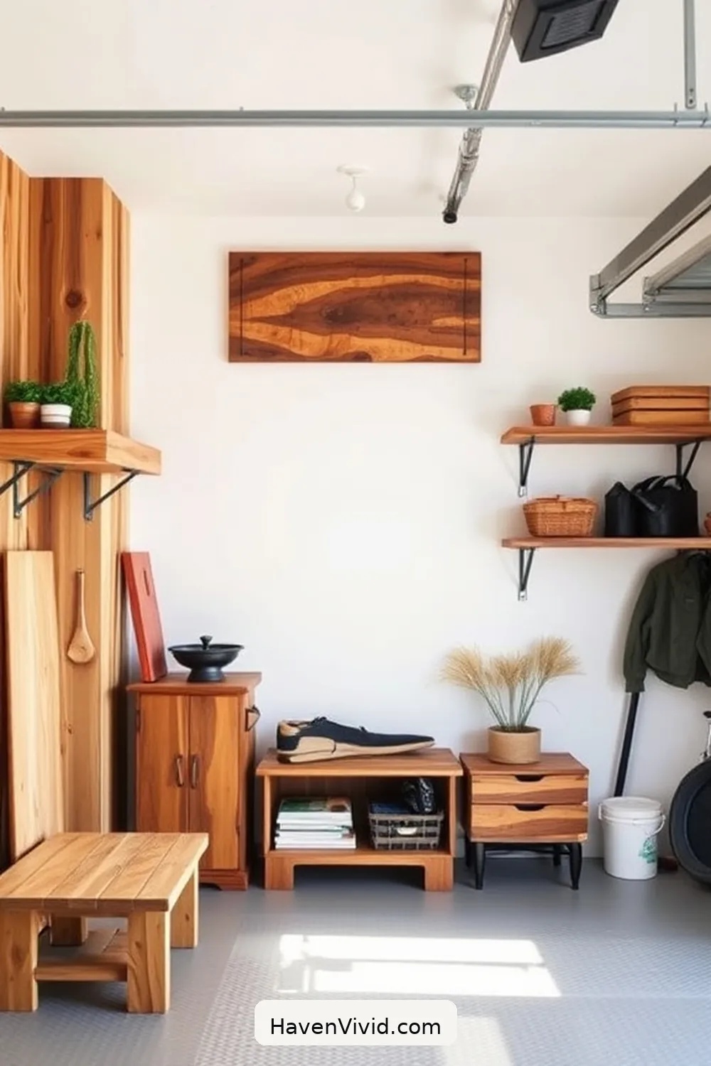 13 Inspiring Ways for Urban Living in Your Garage Using Recycled Wood 11 Decorative Wood Accents for 13 Inspiring Ways for Urban Living in Your Garage Using Recycled Wood