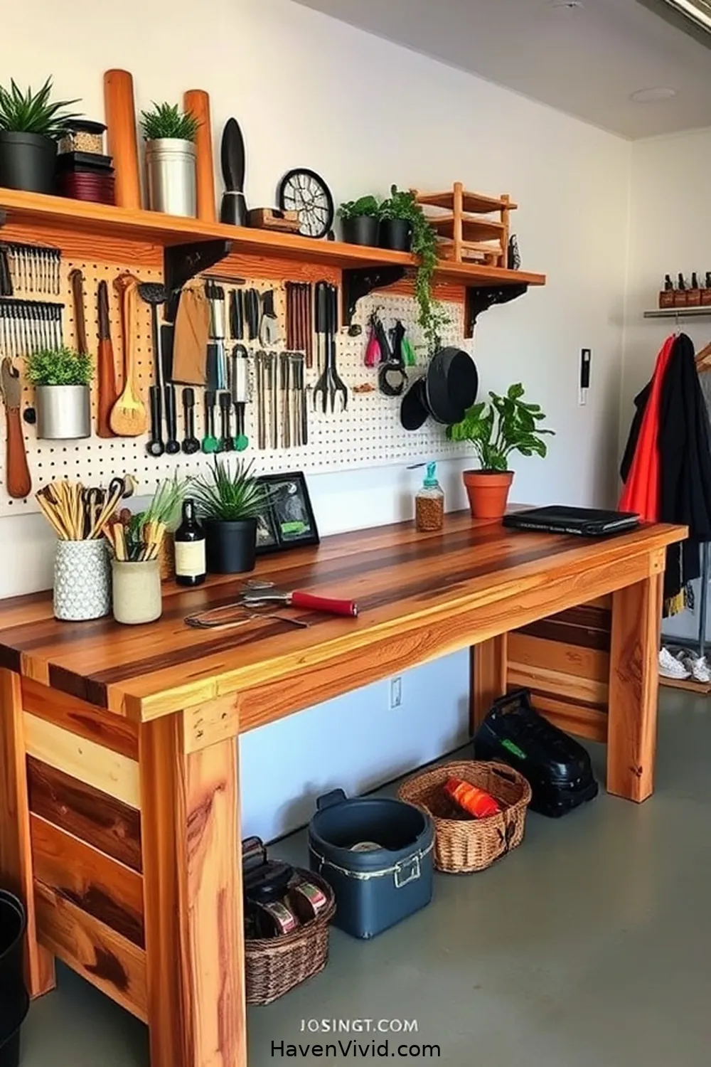 13 Inspiring Ways for Urban Living in Your Garage Using Recycled Wood 3 Rustic Workbenches for 13 Inspiring Ways for Urban Living in Your Garage Using Recycled Wood