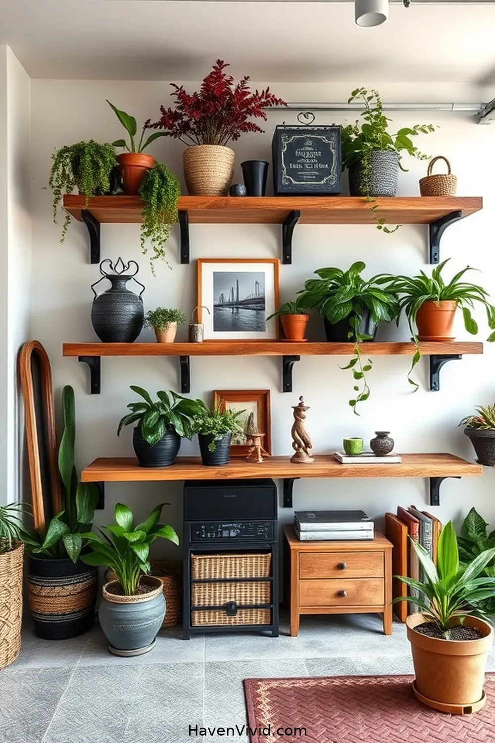 13 Inspiring Ways for Urban Living in Your Garage Using Recycled Wood 2 Stylish Shelving Units for 13 Inspiring Ways for Urban Living in Your Garage Using Recycled Wood