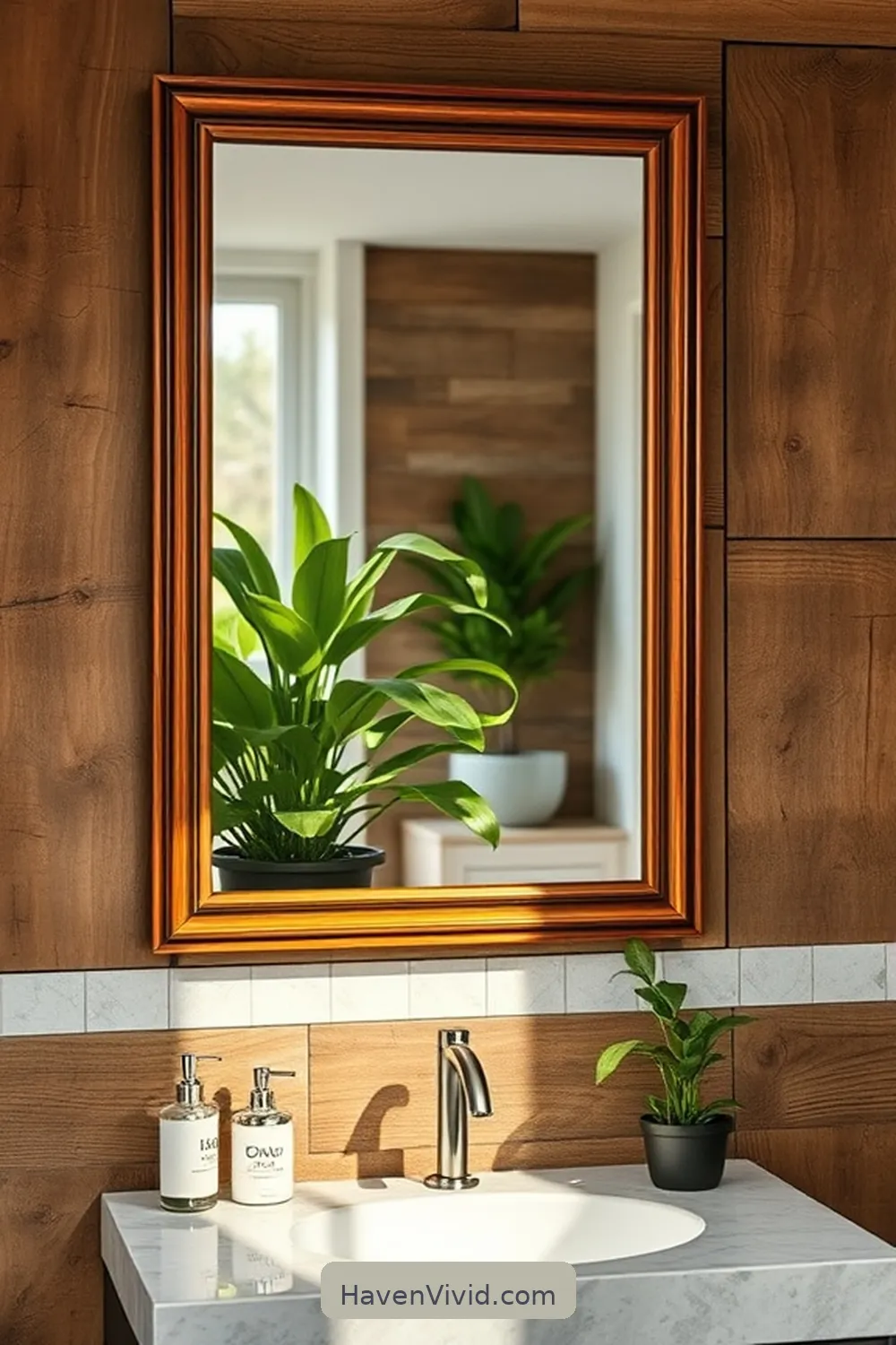 13 Tips for Family-Friendly Living in Bathrooms Using Recycled Wood 8 Frame Your Mirrors With Recycled Wood for 13 Tips for Family-Friendly Living in Bathrooms Using Recycled Wood