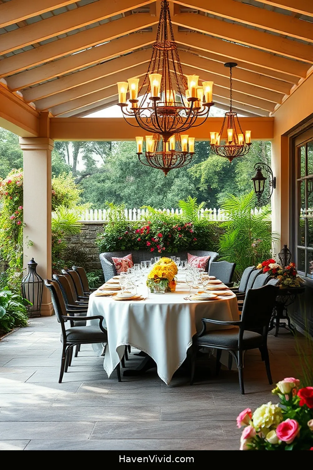 13 Tips for Family-Friendly Living on Your Patio Using Solar-Powered Lights 10 Illuminate Dining Areas With Solar Chandeliers for 13 Tips for Family-Friendly Living on Your Patio Using Solar-Powered Lights