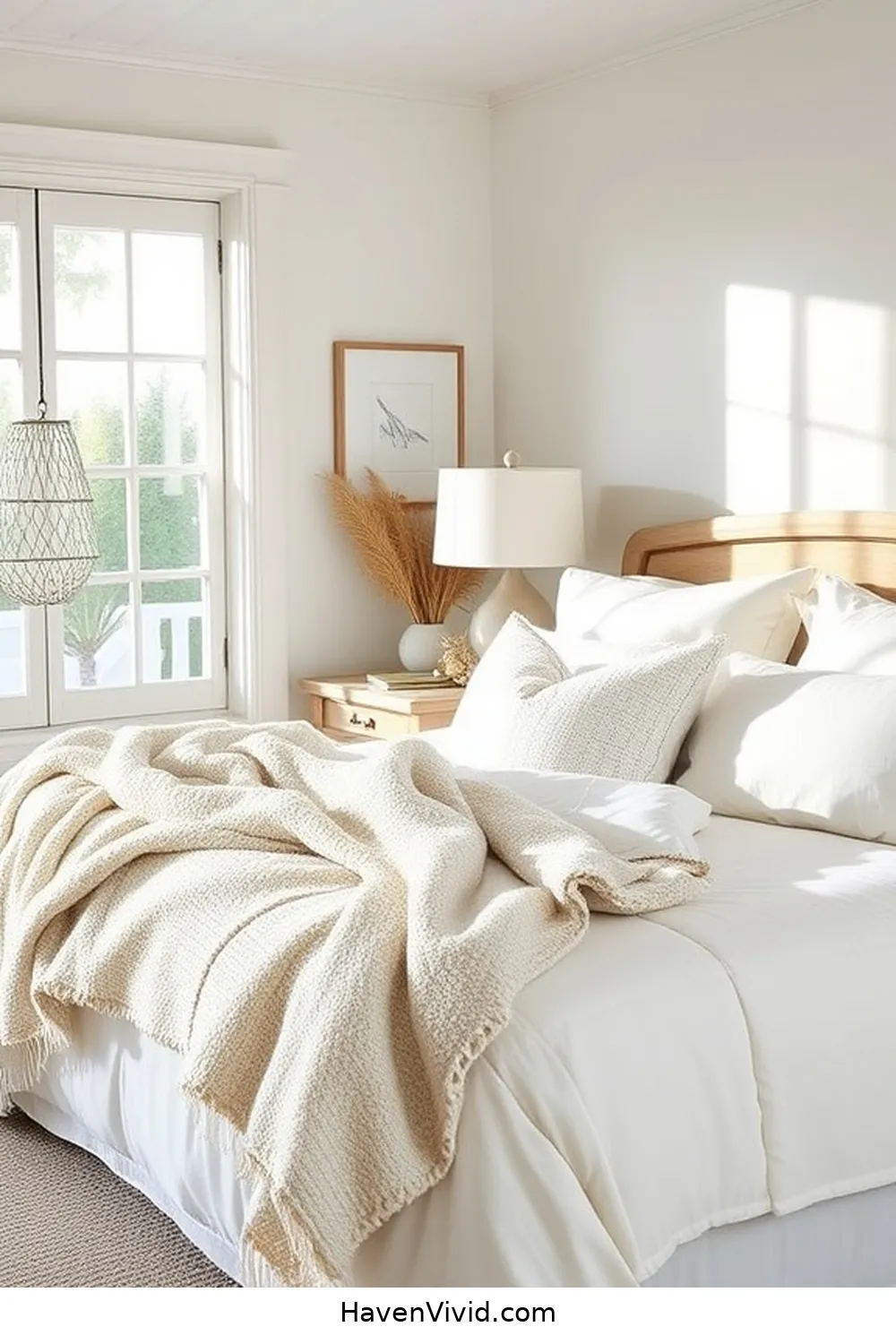 Complete the Look With Organic Cotton Accents and Details for 13 Ways to Achieve Coastal Living in Your Bedroom Using Organic Cotton