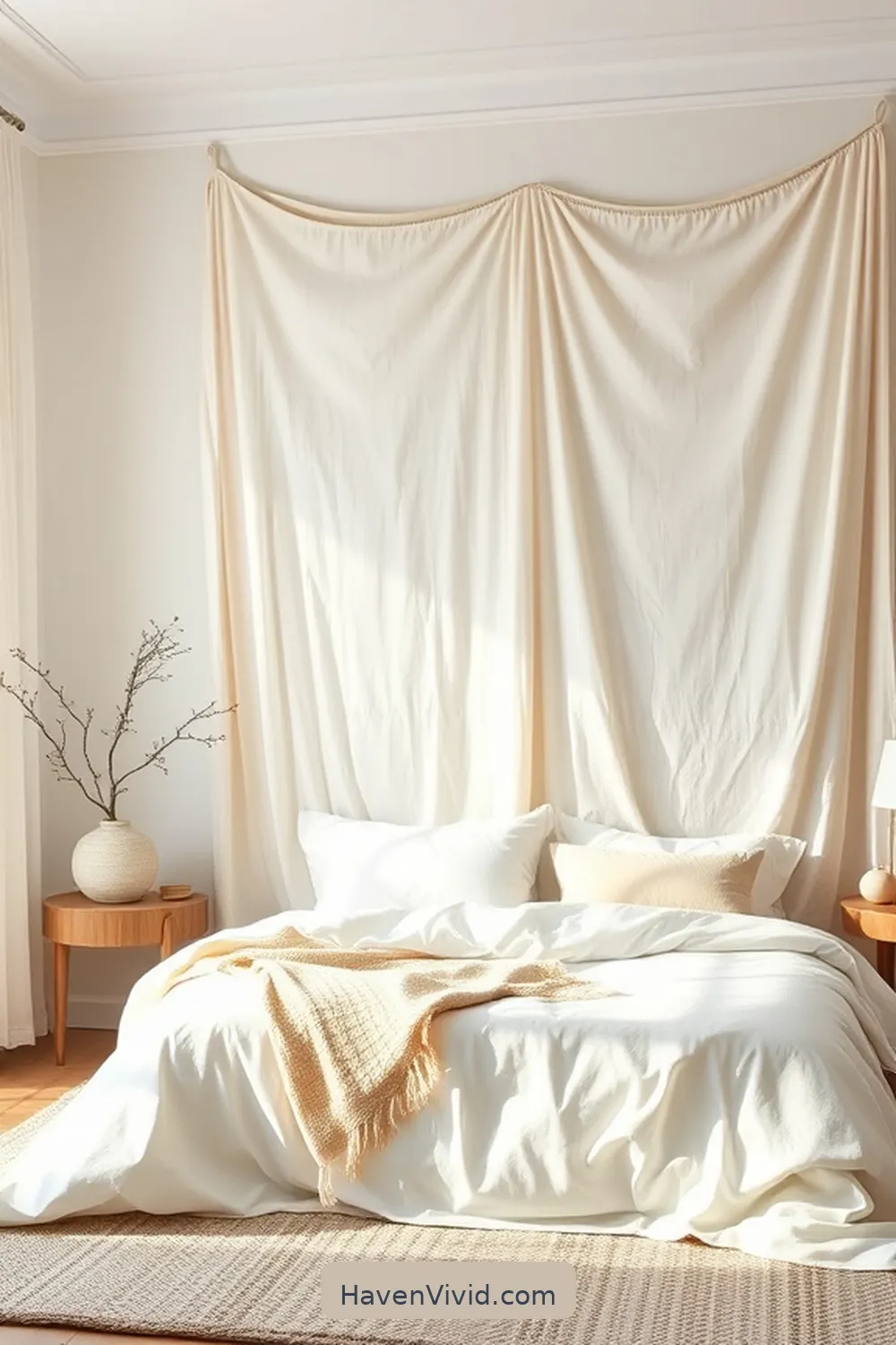 Create a Statement Wall With Organic Cotton Tapestries for 13 Ways to Achieve Coastal Living in Your Bedroom Using Organic Cotton