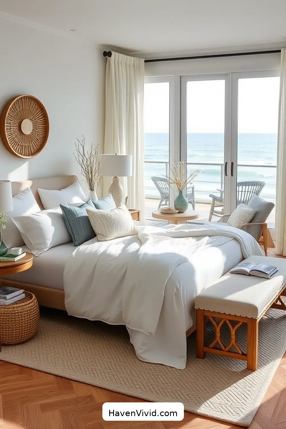 Opt for Organic Cotton Upholstery in Furniture for 13 Ways to Achieve Coastal Living in Your Bedroom Using Organic Cotton