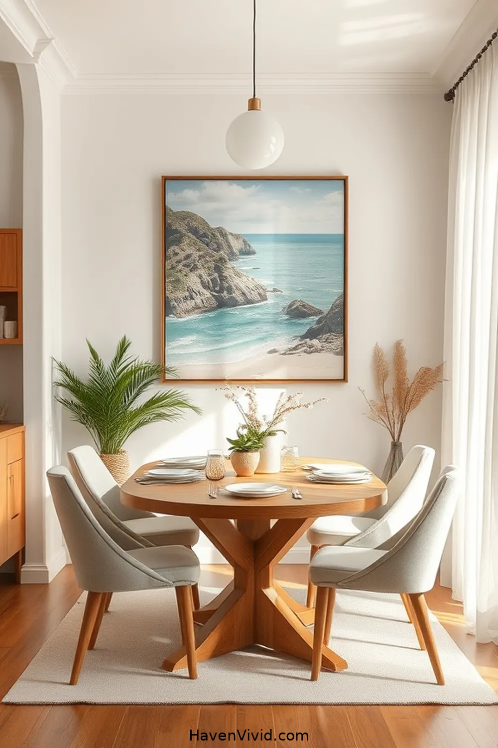 13 Ways to Achieve Coastal Living in Your Dining Room Using Organic Cotton 11 Hang Organic Cotton Wall Art for a Coastal Vibe for 13 Ways to Achieve Coastal Living in Your Dining Room Using Organic Cotton