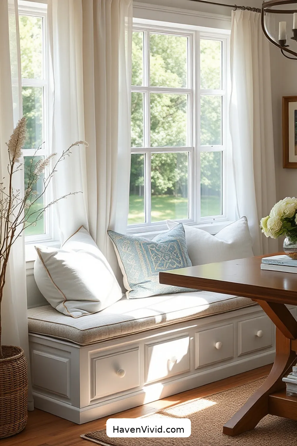 13 Ways to Achieve Coastal Living in Your Dining Room Using Organic Cotton 10 Incorporate Organic Cotton Pillows on a Bench Seat for 13 Ways to Achieve Coastal Living in Your Dining Room Using Organic Cotton