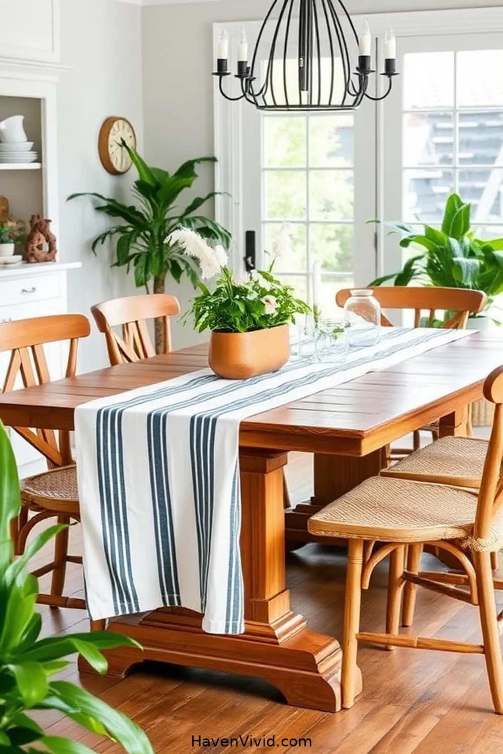 13 Ways to Achieve Coastal Living in Your Dining Room Using Organic Cotton 8 Opt for Organic Cotton Table Runners in Nautical Patterns for 13 Ways to Achieve Coastal Living in Your Dining Room Using Organic Cotton