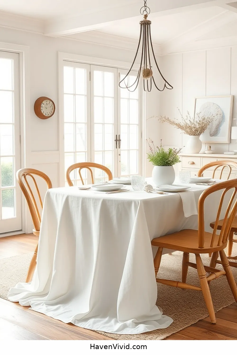 13 Ways to Achieve Coastal Living in Your Dining Room Using Organic Cotton 2 Use Organic Cotton Tablecloths for a Breezy Look for 13 Ways to Achieve Coastal Living in Your Dining Room Using Organic Cotton