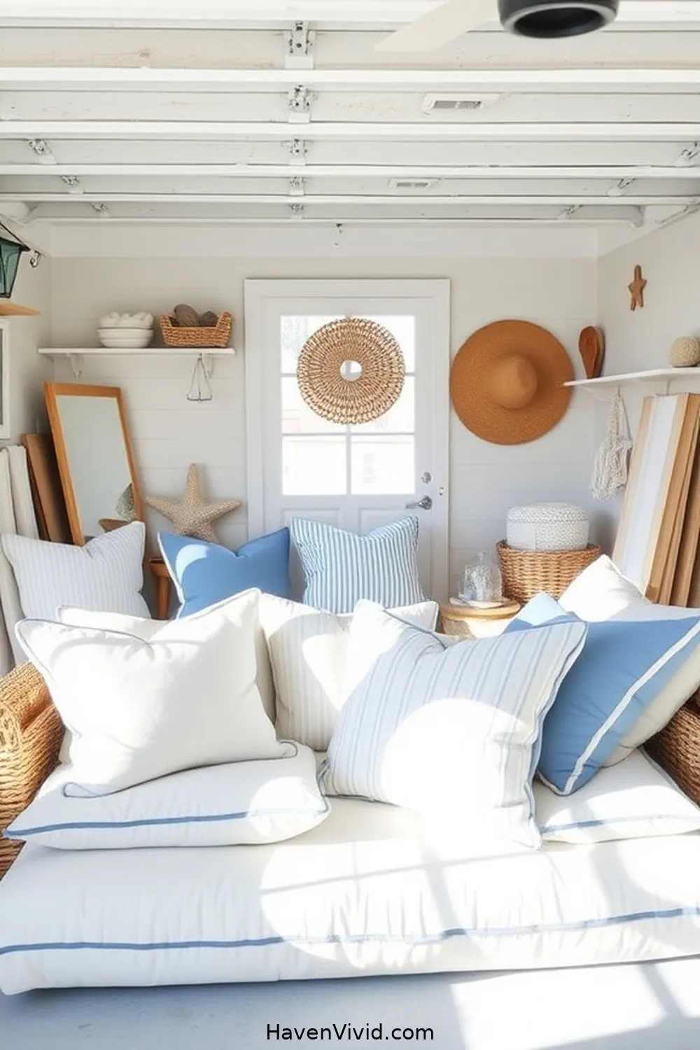 13 Ways to Achieve Coastal Living in Your Garage Using Organic Cotton 4 Create a Cozy Seating Area With Organic Cotton Cushions for 13 Ways to Achieve Coastal Living in Your Garage Using Organic Cotton