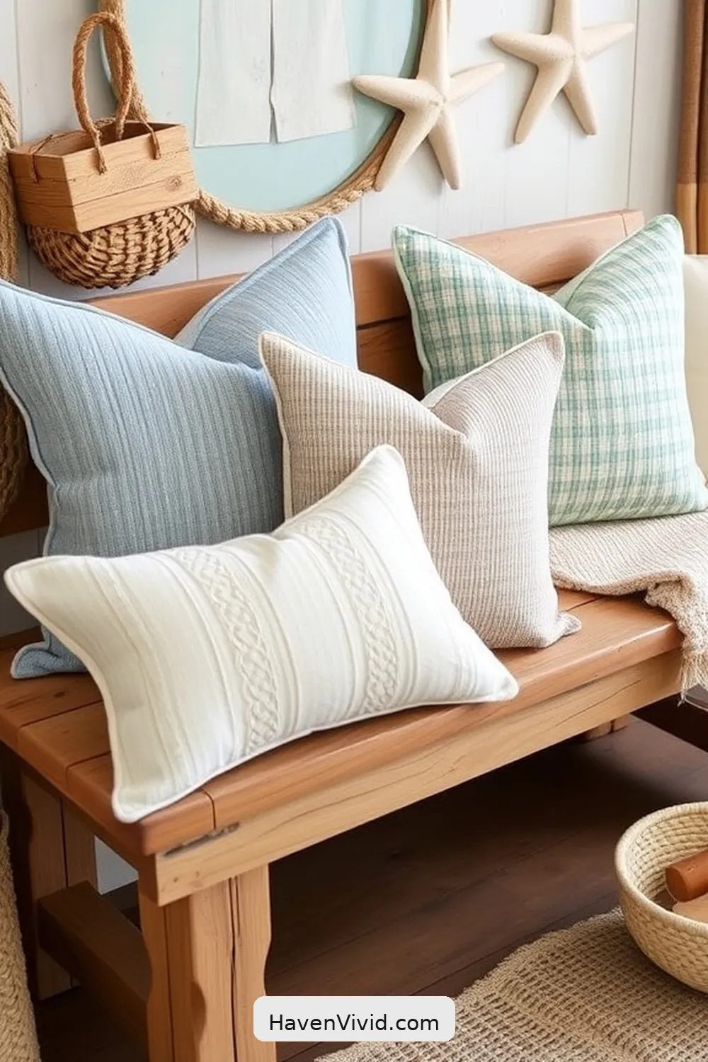 13 Ways to Achieve Coastal Living in Your Garage Using Organic Cotton 12 Showcase Organic Cotton Pillows in Coastal Colors for 13 Ways to Achieve Coastal Living in Your Garage Using Organic Cotton