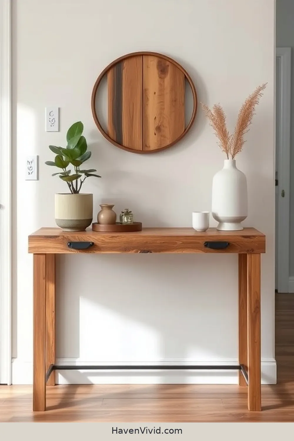 13 Ways to Achieve a Minimalist Lifestyle in Your Entryway Using Recycled Wood 10 Construct a Multi-Purpose Entryway Table for 13 Ways to Achieve a Minimalist Lifestyle in Your Entryway Using Recycled Wood