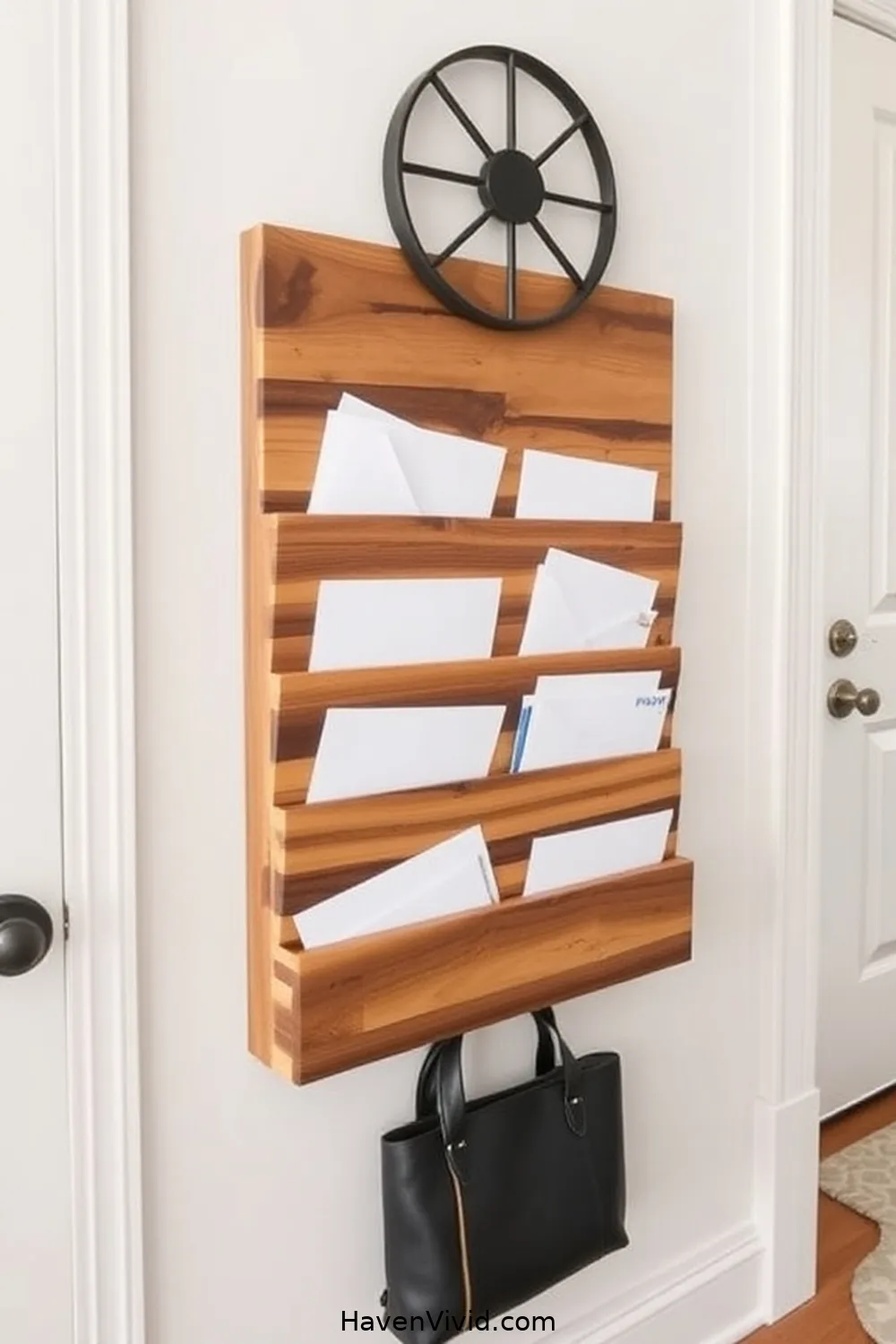 13 Ways to Achieve a Minimalist Lifestyle in Your Entryway Using Recycled Wood 7 Craft a Wall-Mounted Mail Organizer for 13 Ways to Achieve a Minimalist Lifestyle in Your Entryway Using Recycled Wood