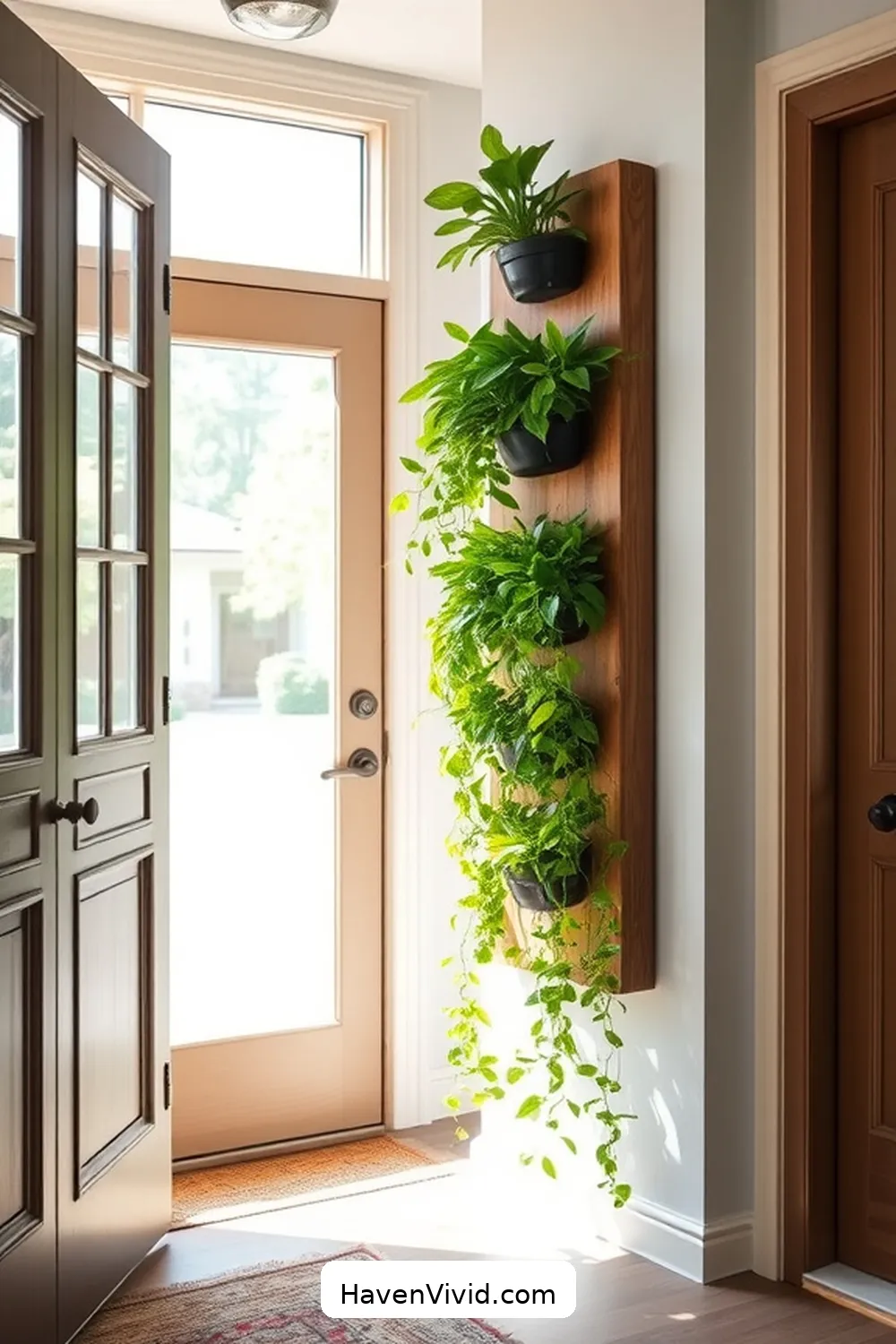 13 Ways to Achieve a Minimalist Lifestyle in Your Entryway Using Recycled Wood 13 Design a Vertical Plant Holder for 13 Ways to Achieve a Minimalist Lifestyle in Your Entryway Using Recycled Wood