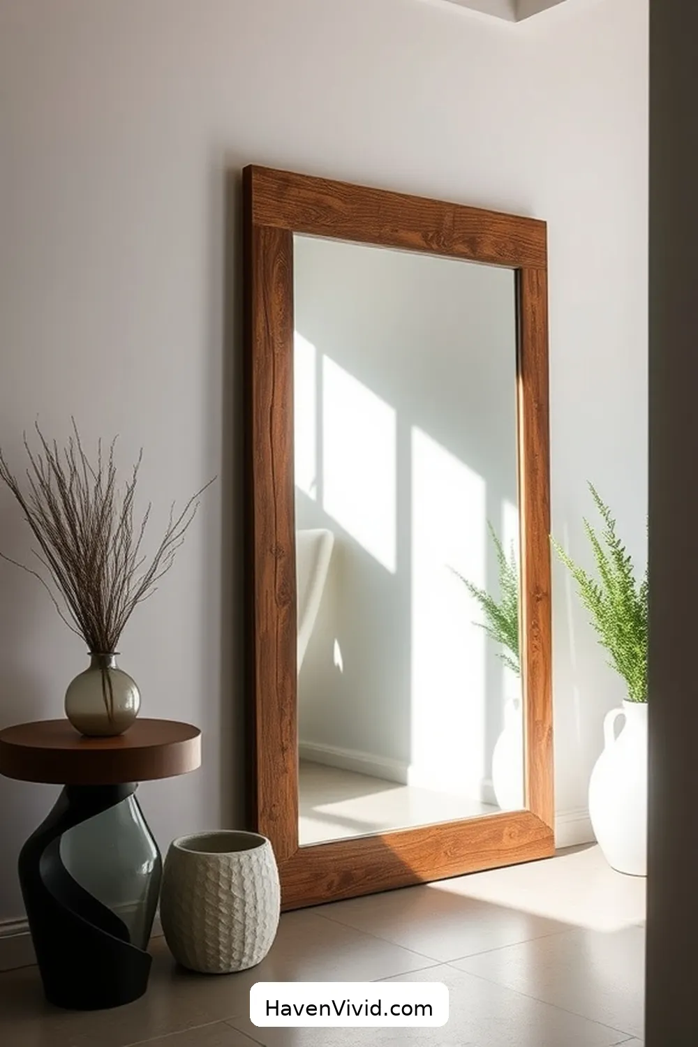 13 Ways to Achieve a Minimalist Lifestyle in Your Entryway Using Recycled Wood 12 Use Reclaimed Wood to Frame Mirrors for 13 Ways to Achieve a Minimalist Lifestyle in Your Entryway Using Recycled Wood