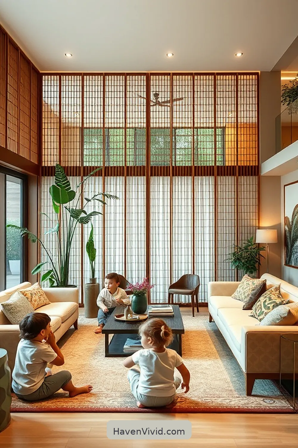 13 Ways to Create a Family-Friendly Living Room Using Bamboo Décor 12 Implement Bamboo Room Dividers for 13 Ways to Create a Family-Friendly Living Room Using Bamboo Décor