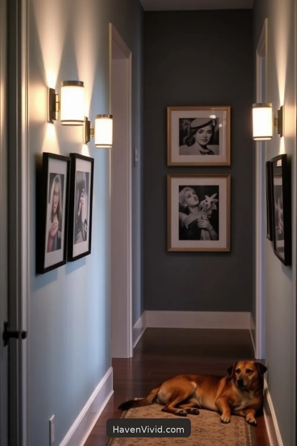 13 Ways to Create a Glamorous Hallway Using Solar-Powered Lights 5 Create a Solar-Illuminated Gallery Wall for 13 Ways to Create a Glamorous Hallway Using Solar-Powered Lights