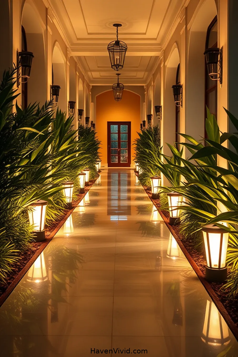 13 Ways to Create a Glamorous Hallway Using Solar-Powered Lights 6 Incorporate Solar Pathway Lights for 13 Ways to Create a Glamorous Hallway Using Solar-Powered Lights