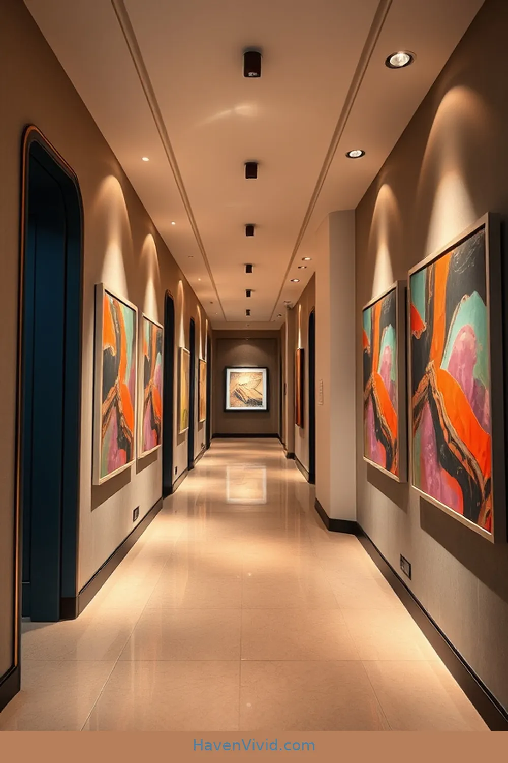13 Ways to Create a Glamorous Hallway Using Solar-Powered Lights 7 Use Solar Spotlights to Highlight Artwork for 13 Ways to Create a Glamorous Hallway Using Solar-Powered Lights