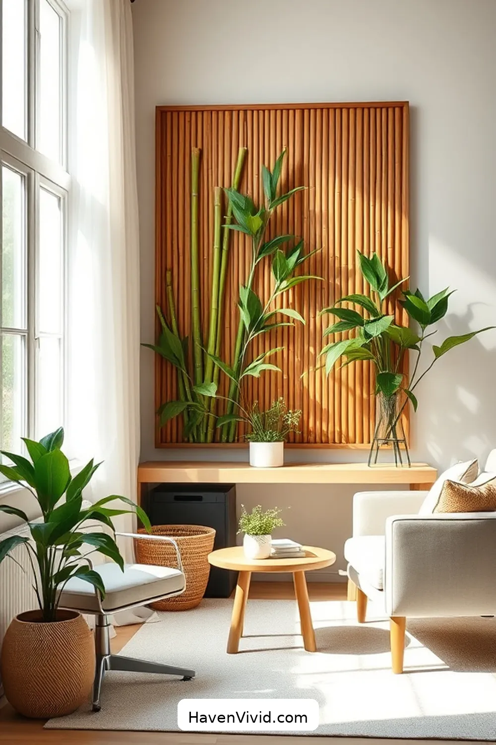 Embrace Bamboo Wall Art for Minimalist Décor for 13 Ways to Embrace a Minimalist Lifestyle in Your Home Office Using Bamboo