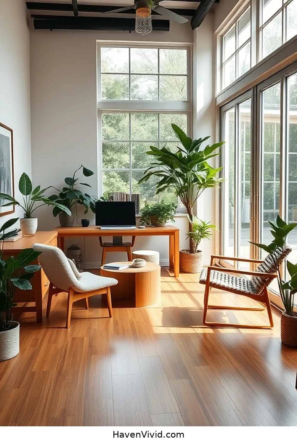 Implement Bamboo Flooring for a Natural Foundation for 13 Ways to Embrace a Minimalist Lifestyle in Your Home Office Using Bamboo