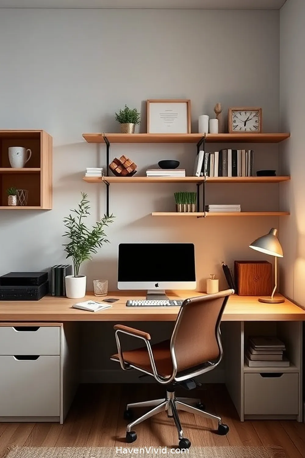 Incorporate Bamboo Storage Solutions to Reduce Clutter for 13 Ways to Embrace a Minimalist Lifestyle in Your Home Office Using Bamboo